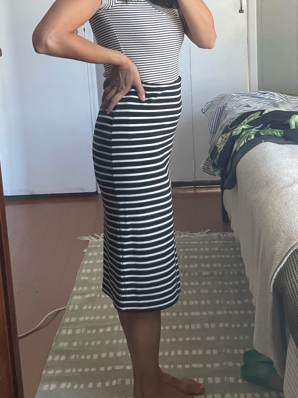 Banana republic striped skirt